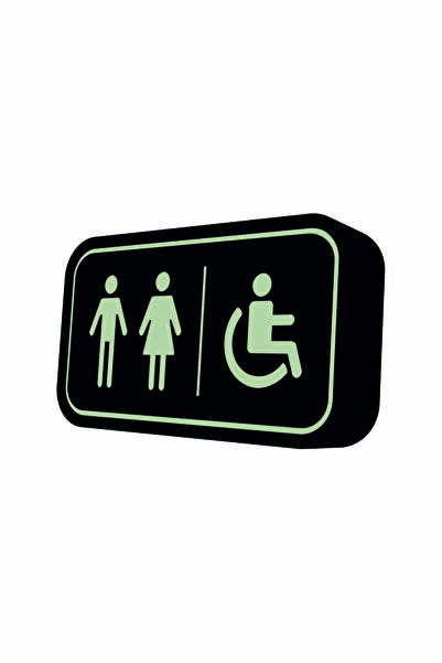 tnt art design PLEKSİ IŞIKLI WC YÖNLENDİRME