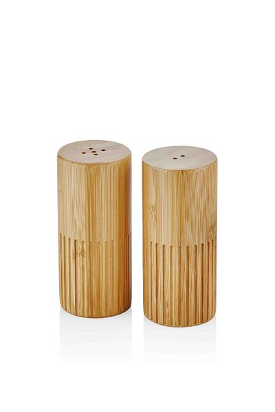 The Mia Natura Bamboo Salt and Pepper Shakers Set of 2