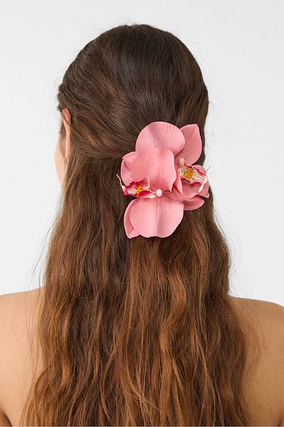 Stradivarius Set of 2 orchid flower hair clips
