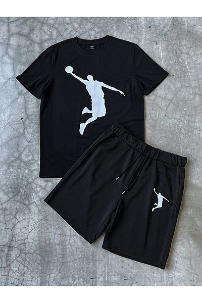macklin Design Printed Oversize Tshirt and Shorts 2-Piece Bottom Top Set