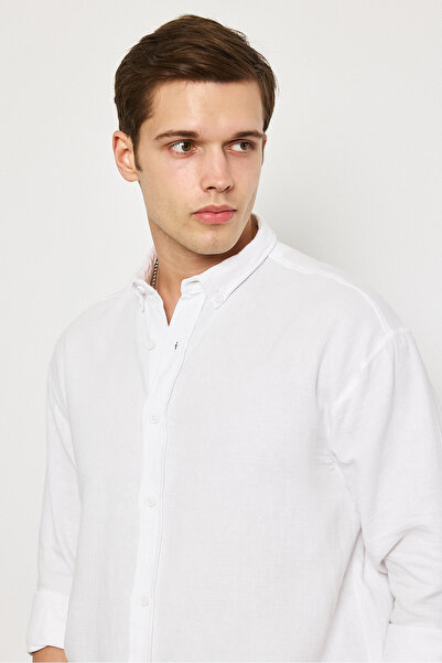 SUN STYLE Оверсайз бавовняна сорочка з довгими рукавами з мусліну