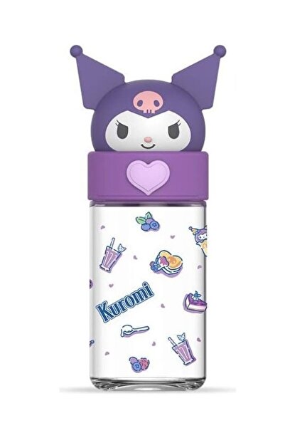 zeynobella Sanrio Kuromi My Melody Cinnamoroll Silicone Lid Glass Bottle Water Bottle Water Flask