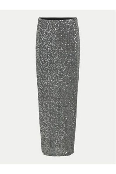 VILA vila women's maxi skirt 14101820 silver