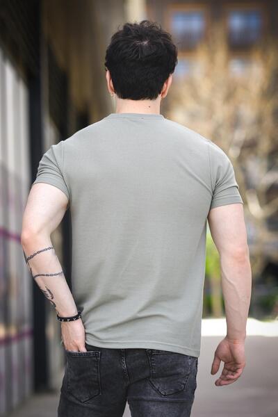 Oksit Ανδρικό μπλουζάκι Slow Lives Waffle Fabric Crew Neck με στάμπα