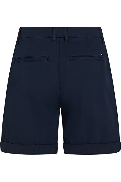 Tommy Hilfiger CO BLEND GMD CHINO SHORT Kadın Mavi Şort - WW0WW42457
