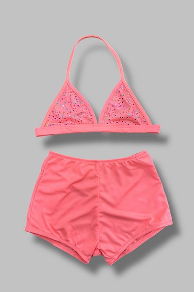 Nilmay mayo Girl's Bikini Set with Shorts