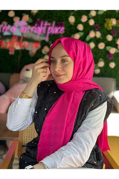 Sima Violet Call Silk Jacquard Houndstooth Shawl