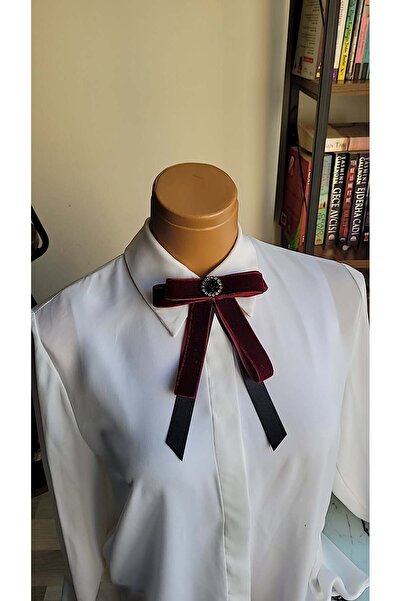 LO ADORO Women's Velvet Tie Collar Brooch