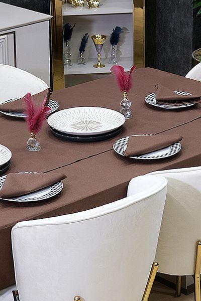 sevilya Комплект платнени салфетки Dream Cloth Napkin Models, устойчиви на петна, с форма на зестра (пакет от 6)