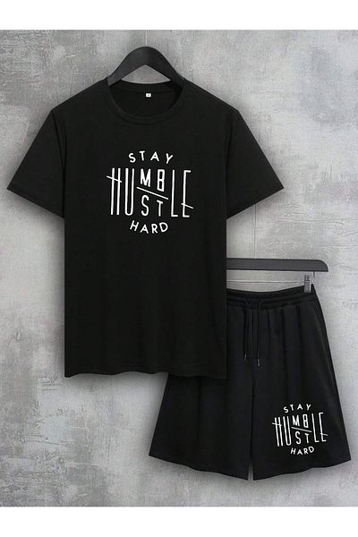 macklin Design Printed Oversize Tshirt and Shorts 2-Piece Bottom Top Set