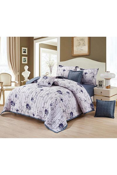 Moon 7-piece compressed microfiber double bed sheet, size 220 x 240 cm