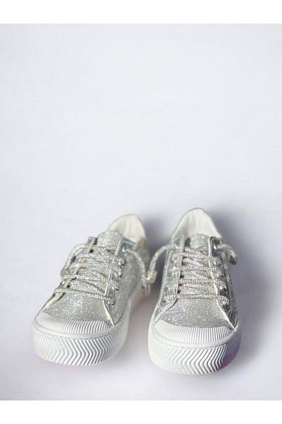 Zekids Girl's Glittery Lace-Up Sports Shoes