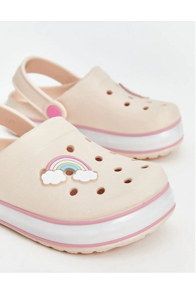 SHOUGO Orthopedic Sole Lighted Girl's Beach Sandals with Jibbitz Gift Stylish Slippers