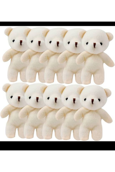 SavBrand Ekru Peluş Ayıcık 1000 Adet , Anahatarlık yapımı , Süslemeler , Çant...