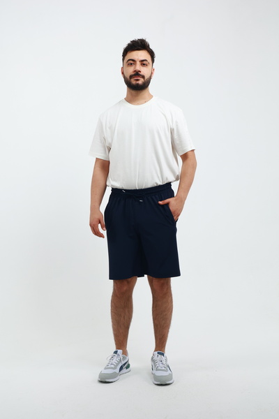 OXVİN Erkek Cep Fermuarlı ve Arka Cepli Paraşüt Kumaş (Dokuma) Spor Likra Bermuda Şort