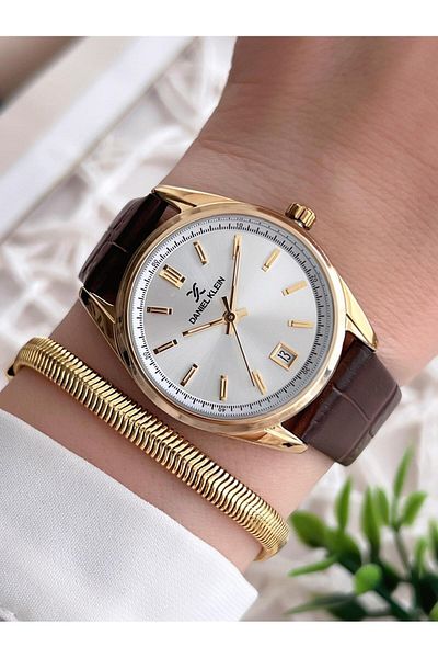 Daniel Klein Steel Cord 3 Atm Water Resistant Special Design Women Wristwatch+Bracelet Vs.Blkt.0228