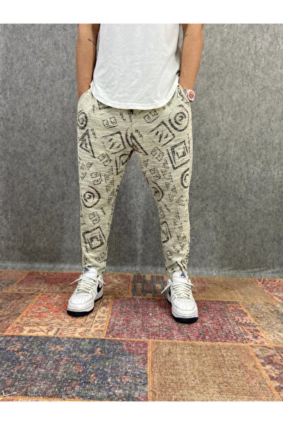 FıttingRoom Cotton Bohemian Baggy Trousers with Elastic Waist