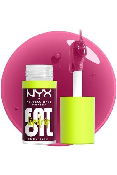 NYX Professional Makeup Fat Oil Lip Drip, Moisturizing, Shiny, Vegan Tinted Lip Gloss, Non-Sticky Fi