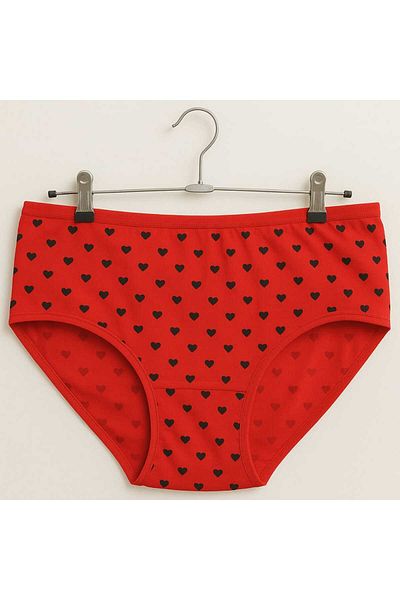 gigigiyim Heart Patterned Women's Panties Red