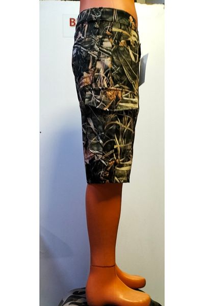 BeyzDenim Forest Pattern Woven Water Pushing Alto Capri Shorts under the Knee