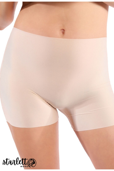 Starlett Moda Women's Black / Skin Color Seamless Laser Cut 2 Pack Extra Comfortable Boxers