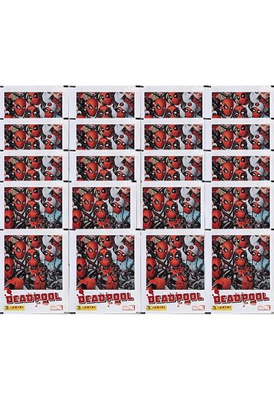 Panini Deadpool Licensed 20 Pack Sticker and Card Collection (80 Stickers + 20 Cards)