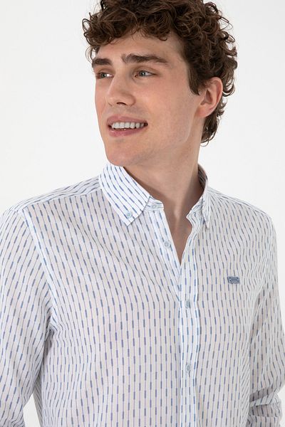 U.S. Polo Assn. Η.Π.Α. Polo Assn. Ανδρικό μακρυμάνικο πουκάμισο Slim Fit 2108466