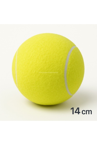 Busstier 14 cm Dev Köpek Tenis Topu Dayanıklı, Diş Dostu, Açık Alan Oyuncağı