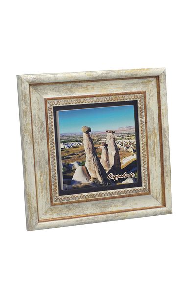 Sadrazam Cappadocia Ürgüp Fairy Chimneys (Three Beauties) - Printed Natural Stone Painting (20 X 20 Krt-158)