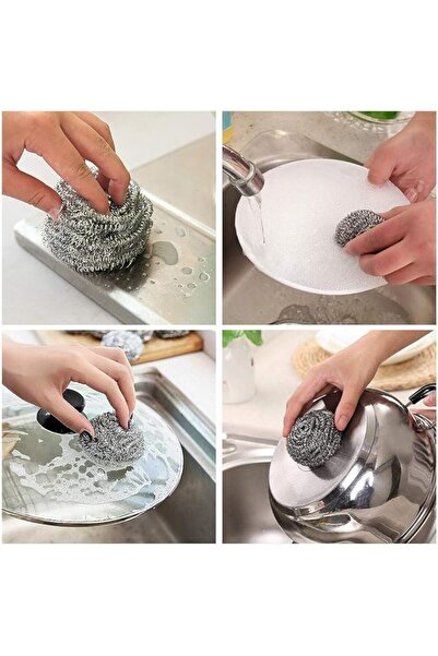 Generic Stainless Steel Scouring Pads, Rust-Resistant, Heavy-Duty Kitchen Scrubbers for Cleaning Buckets, Gr