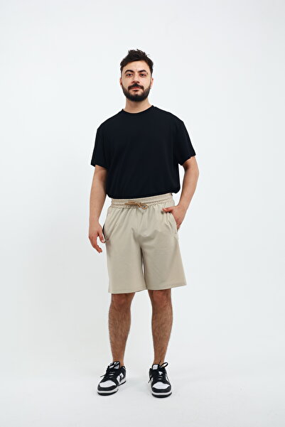 OXVİN Erkek Cep Fermuarlı ve Arka Cepli Paraşüt Kumaş (Dokuma) Spor Likra Bermuda Şort