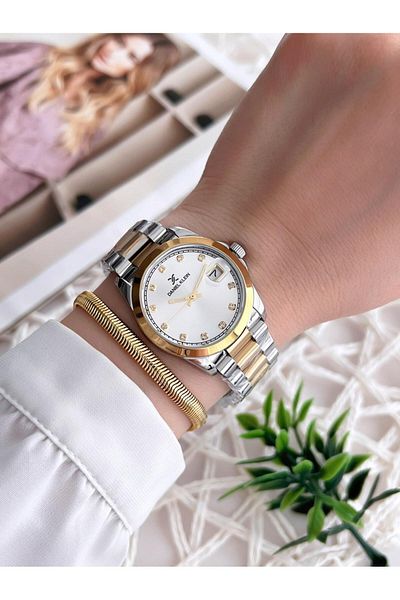 Daniel Klein Steel Cord 3 Atm Water Resistant Special Design Women Wristwatch+Bracelet Vs.Blkt.0223