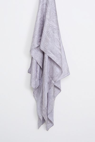 Mooncorn Liva Pattern Shine Line Shawl Gray-Grey