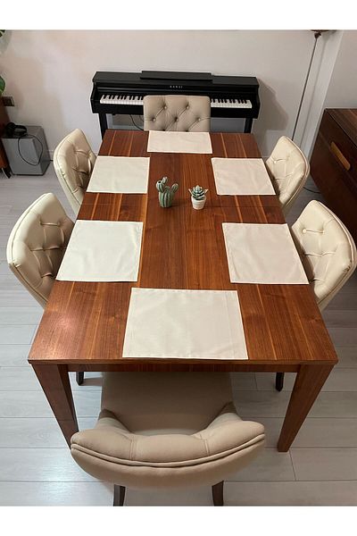LİFENES 40x30cm 6 τμχ Κρέμα λινό πάπιας Κατάλληλο για επεξεργασία American Service and Supla