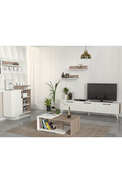 SAHABA Mareta Wh TV stand, coffee table and coffee corner set