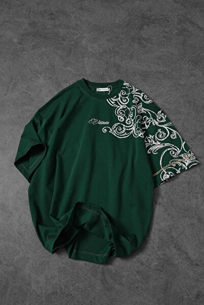 Slatra Ανδρικό μπλουζάκι με κεντημένο χακί Victories Patch