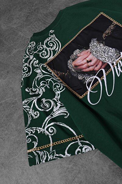 Slatra Ανδρικό μπλουζάκι με κεντημένο χακί Victories Patch