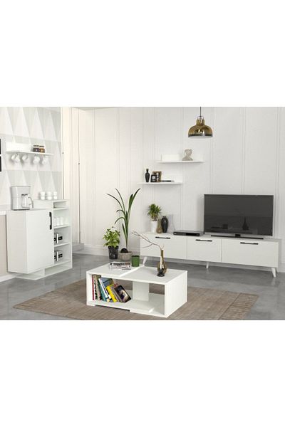 SAHABA Mareta Wh TV stand, coffee table and coffee corner set