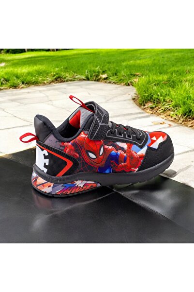 Disney Spiderman Children's Lighted Spiderman Velcro Sneakers ,