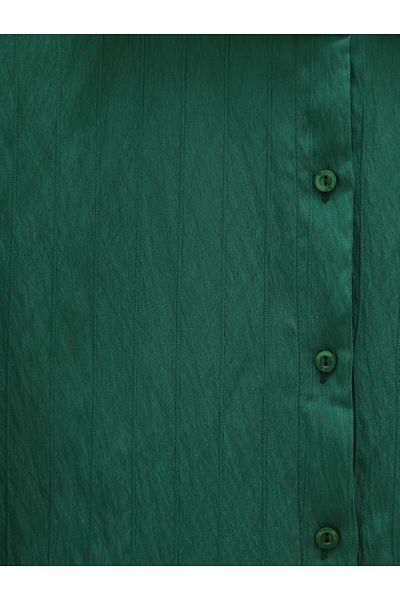 Modamorfo Cămașă verde cu croială ovală, guler clasic, nasturi