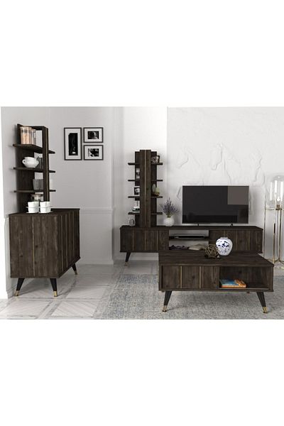 SAHABA Negro TV table, coffee table and coffee corner set