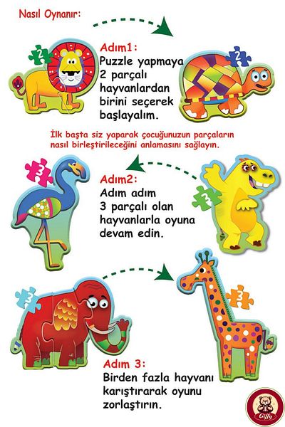 giffy Educational Forest Animals Puzzle for Ages 2 and over (25 Pieces)