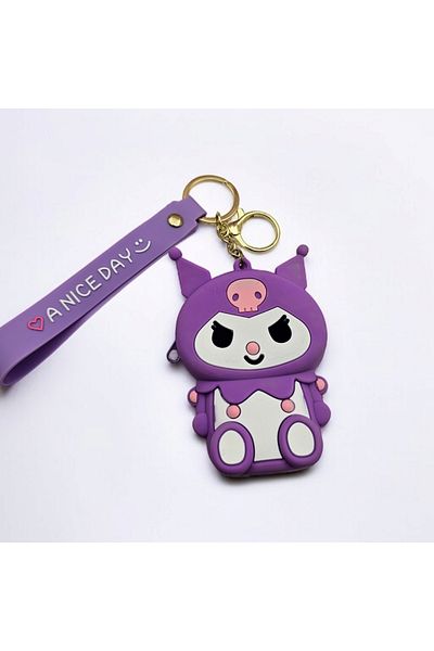 Meyra Accessories Sanrio Kawai Wallet Mini Silicone Soft Zipper Keychain with Wallet Plush Toy
