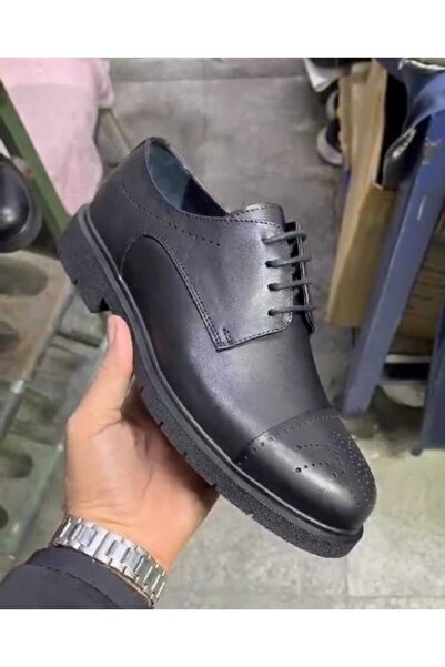 MEEGORA Black Genuine Leather Men's Casual Shoes