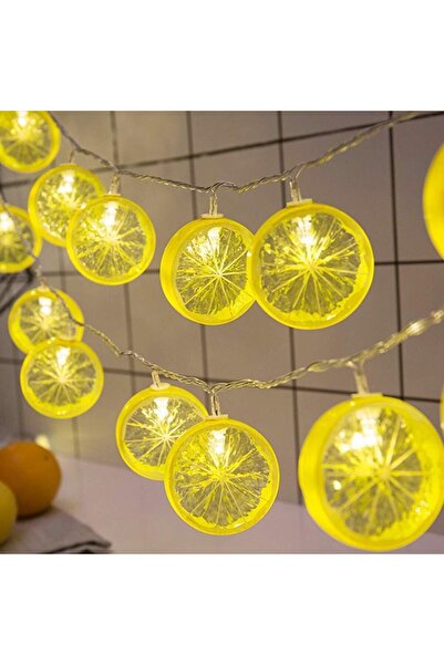 Store 2m 10 Led Pilli 2 Kademeli Limon Led Işık
