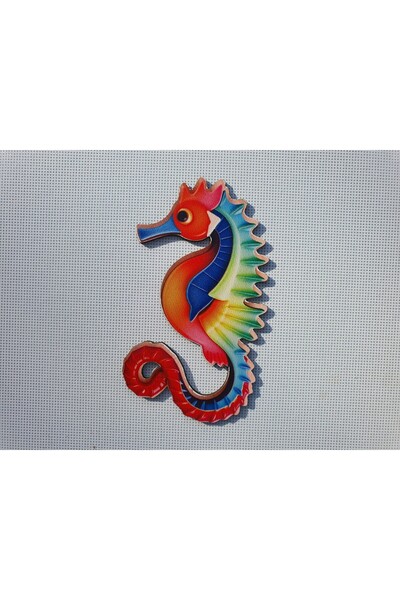 Altınuç Art Design 2 Adet 3D Görünümlü Deniz Atı Magnet 6 x 9 cm