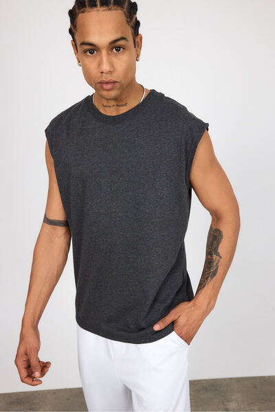 İLKCET MODA Oversize Men's Combed Cotton Comfortable Undershirt