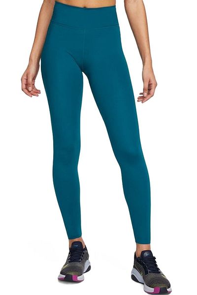 Nike Πετρόλ Μπλε One Luxe Leggings - Λαζέρ Κόψιμο, Μαλακά Συγκεντρωτικά Κολάν