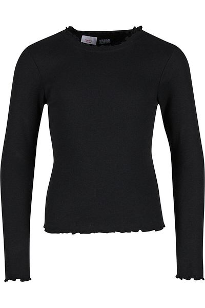 Urban Classics Damen Girls Short Rib Longsleeve
