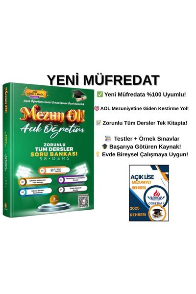 Liyakat Yayınları AÖL Tüm Dersler Konu Anlatımlı Soru Bankası | %100 Yeni Müf...